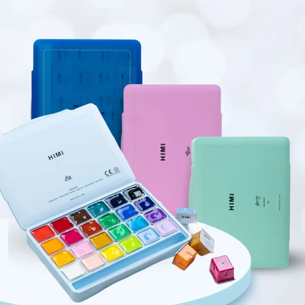 Himi Gouache Paint Set 30ml 24 colors Jelly Cup 1 Set (Multicolour Box)