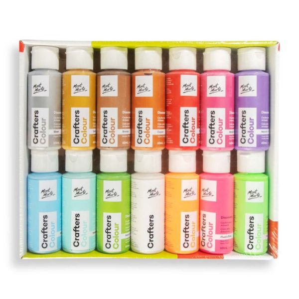 Mont Marte Crafters Colour Paint Set 14 x 60ml