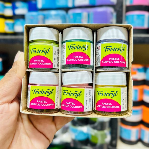Fevicryl Pastel Acrylic Colour Set 15ml 6pc