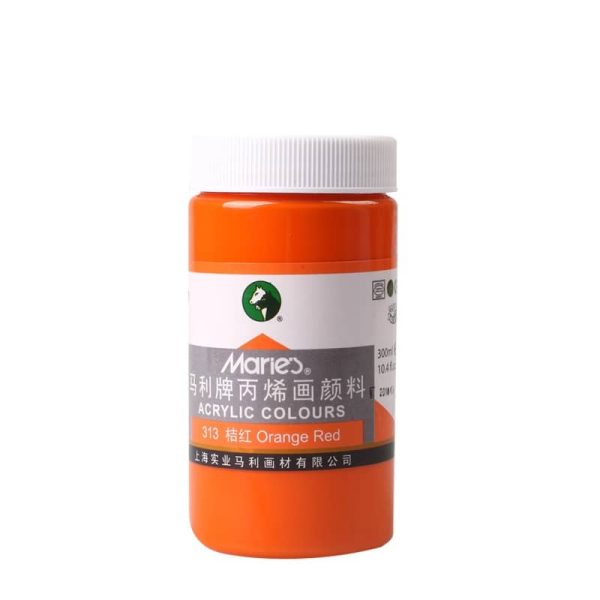 Maries Acrylic Colour 300ml Orange Red