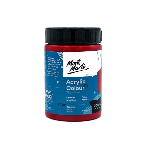 Mont Marte Acrylic Colour Paint 300ml Carmine