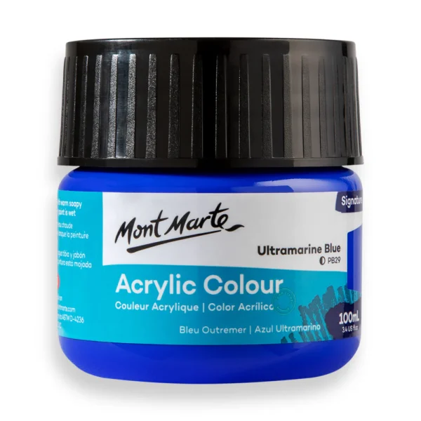 Mont Marte Acrylic Colour Paint 100ml Ultramarine Blue