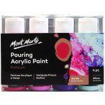 Mont Marte Pouring Acrylic Paint Set 4pcx60ml Aurora