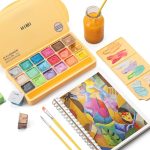 HIMI Metallic Jelly Cup Gouache Paint Set 30ml 18 Colours