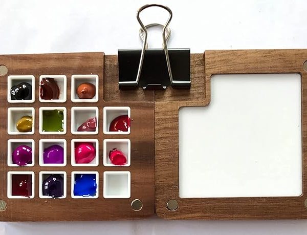 Mini 15 Grid Special Painting Colour Palette- Wood