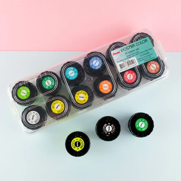 Pentel 12ml 12-color set premium poster paint