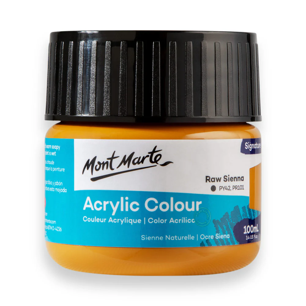 6hUtOE-RrBRItgsZGgc.webp Mont Marte Acrylic Colour Paint 100ml Raw Sienna - Image 1