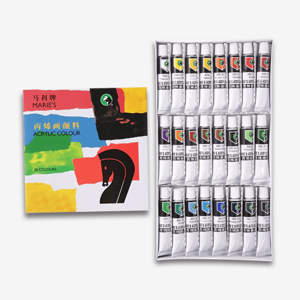 Maries Acrylic Colour Paint 12ml 36pc Set