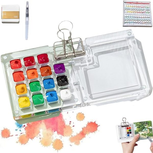 Mini 15 Grid Special Painting Colour Palette- Transparent