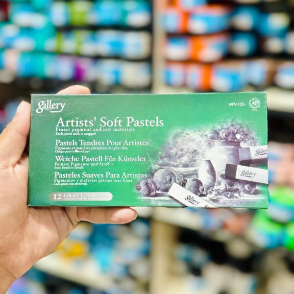 Mungyo Gallery Artists Soft Pastels 12 Colour Greytone