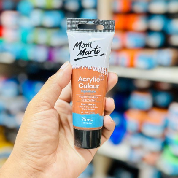 Mont Marte Acrylic Colour Paint 75ml- Burnt Sienna