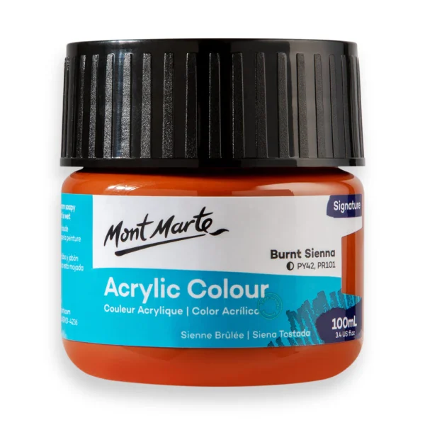 Mont Marte Acrylic Colour Paint 100ml Burnt Sienna