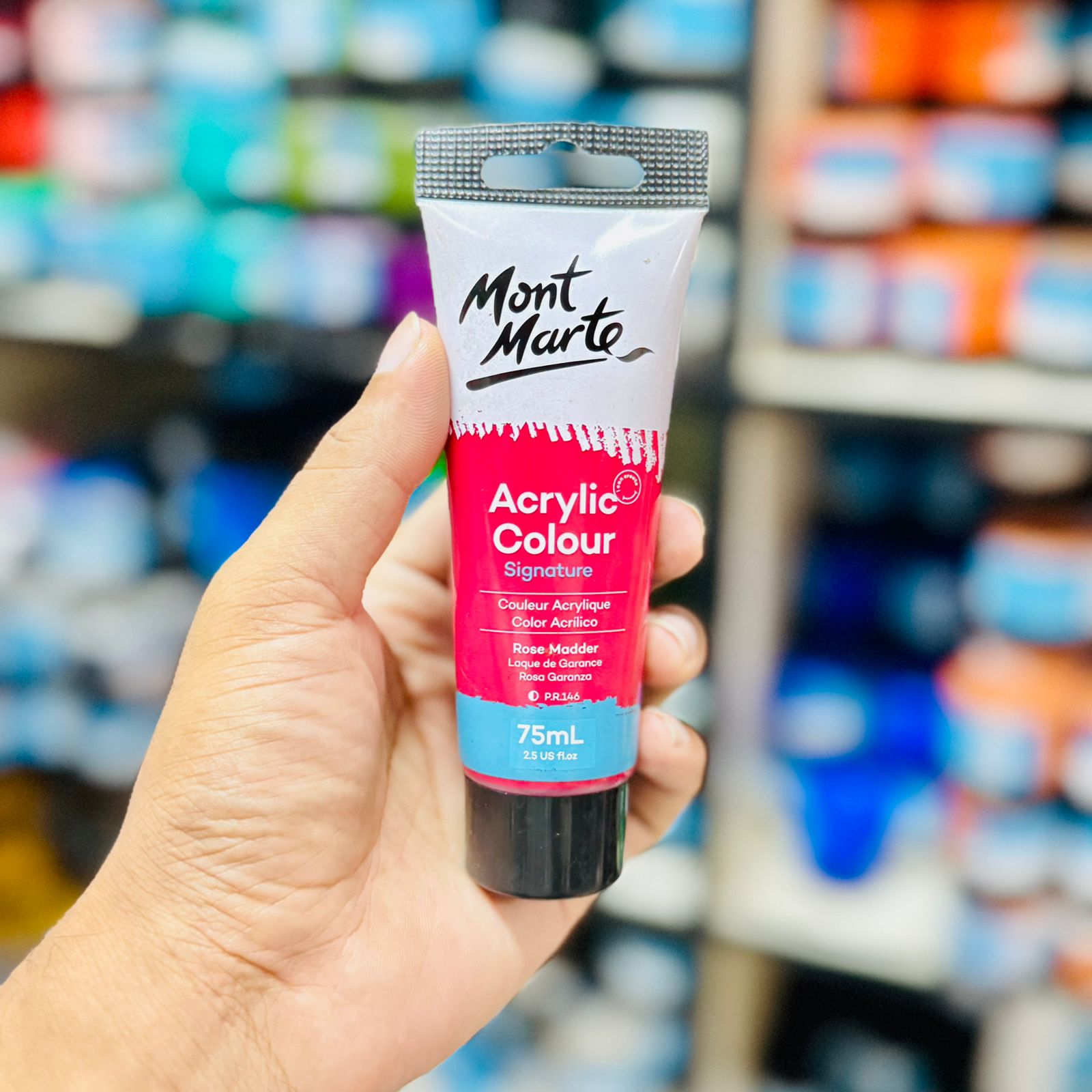 7hAgx9hUFeD7mINPxNr.jpg Mont Marte Acrylic Colour Paint 75ml- Rose Madder - Image 1