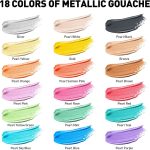 HIMI Metallic Jelly Cup Gouache Paint Set 30ml 18 Colours - Image 2