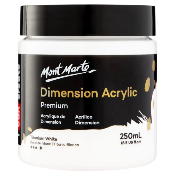 Mont Marte Dimension Acrylic Colour 250ml Titanium White