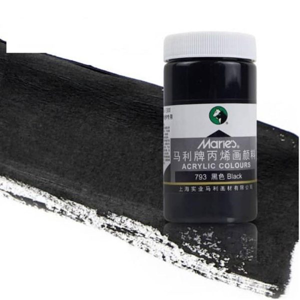 Maries Acrylic Colour 300ml Black