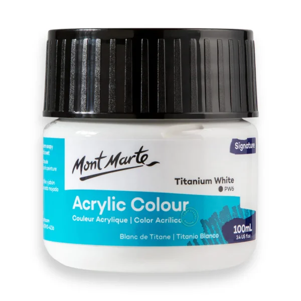 Mont Marte Acrylic Colour Paint 100ml Titanium White