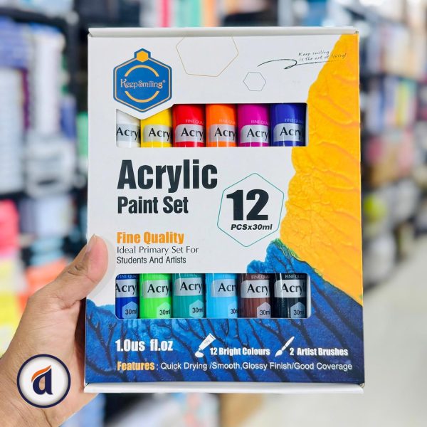 Keep smiling Acrylic Colour Set 30ml 12pc