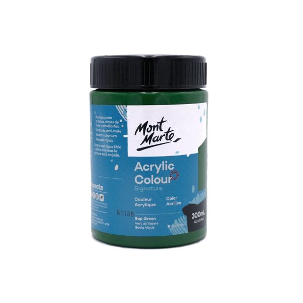 Mont Marte Acrylic Colour Paint 300ml Sap Green