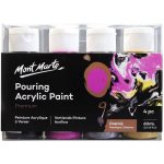 Mont Marte Pouring Acrylic Paint Set 4pc x 60ml- Cosmic