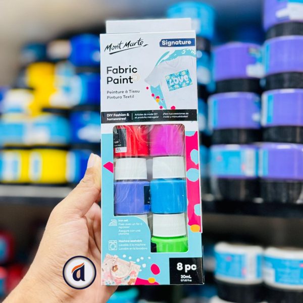 Mont Marte Fabric Paint Set 8pc x 20ml