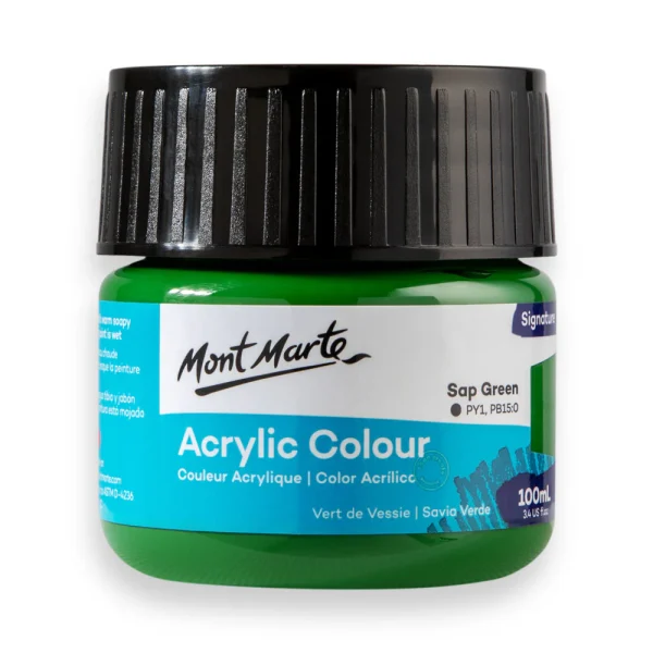 Mont Marte Acrylic Colour Paint 100ml Sap Green