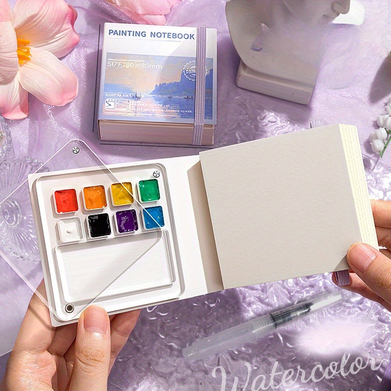 IzMkGXkiiyQW3qBqER3.jpg Mini Travel Friendly Notebook With Palette 8 Grade - Image 1