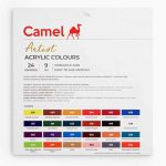 Camel Artist Acrylic Colors- 24 Shades 9ml, 1 shade in 20 ml with mediums and brushes - Image 5