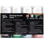 Mont Marte Pouring Acrylic Paint Set 4pcx60ml Rainforest - Image 2