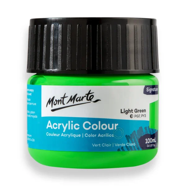Mont Marte Acrylic Colour Paint 100ml Light Green
