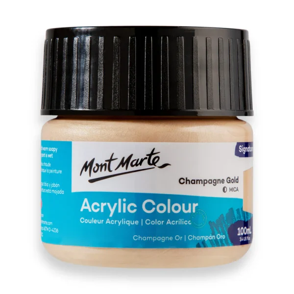 Mont Marte Acrylic Colour Paint 100ml Champagne Gold