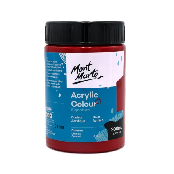 Mont Marte Acrylic Colour Paint 300ml Crimson