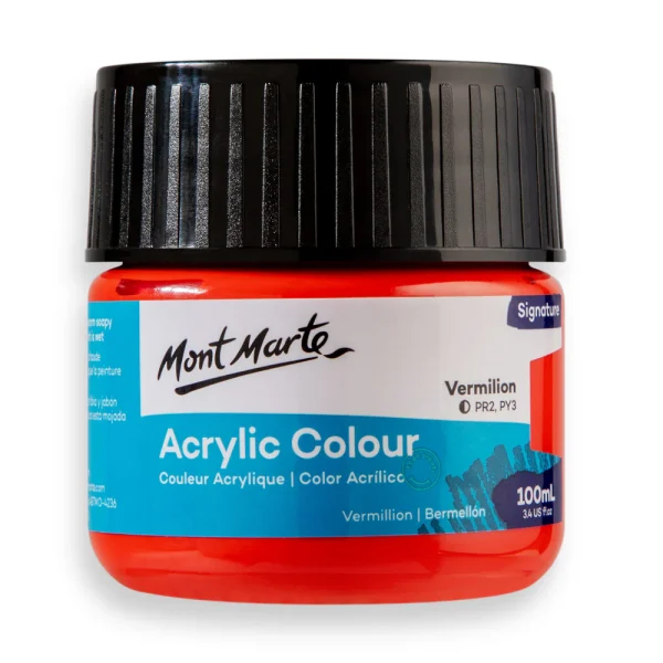Mont Marte Acrylic Colour Paint 100ml vermilion