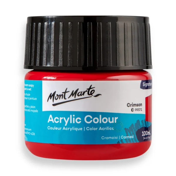 Mont Marte Acrylic Colour Paint 100ml Crimson
