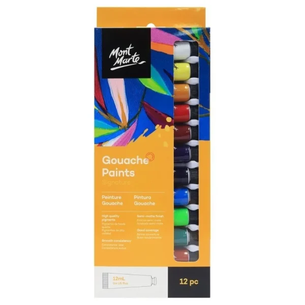 Mont Marte Gouache Paints Set 12pc x 12ml