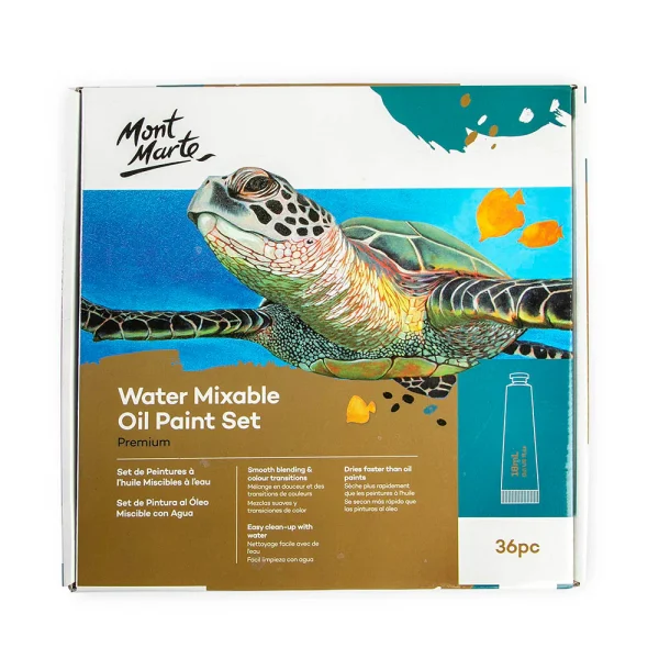 Mont Marte Water Mixable Oil Paint Set 36pc x 18ml