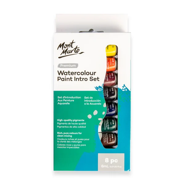 Mont Marte Watercolour Paints Intro Set 8pc x 8ml