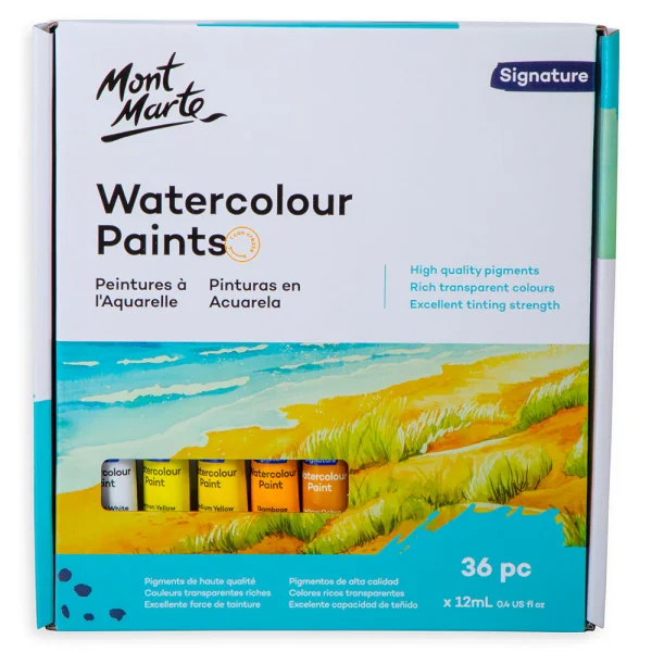 Mont Marte Watercolour Paint Set 36pc x 12ml