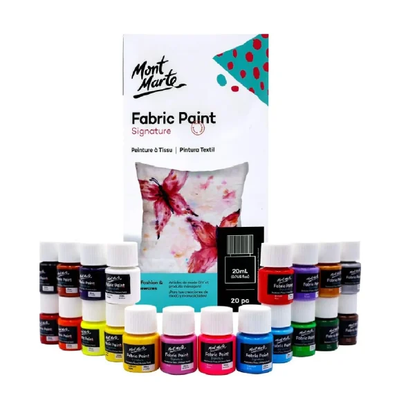 Mont Marte Fabric Paint Set 20pc x 20ml
