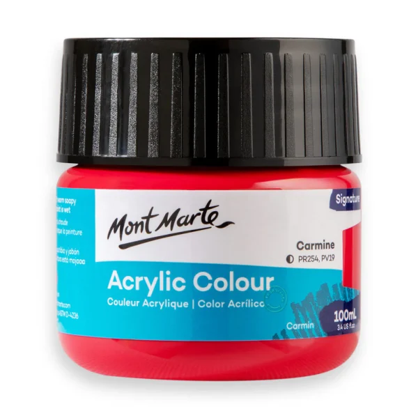 Mont Marte Acrylic Colour Paint 100ml Carmine