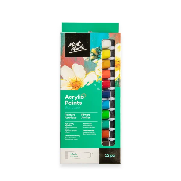 Mont Marte Acrylic Paints Set 12pc x 12ml