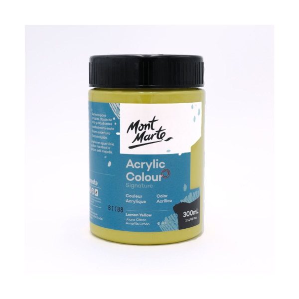 Mont Marte Acrylic Colour Paint 300ml Lemon Yellow