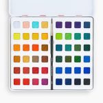 Camel Artist Water Colour Cakes Set  48 Shades with Brush - Image 3