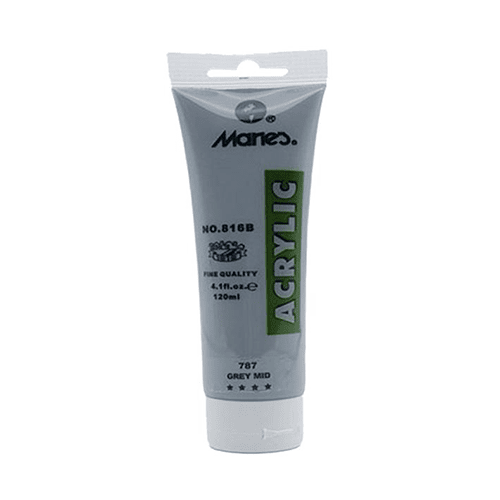 Q52hpKiJ3icNNT5xVTk.png Maries Acrylic Colour Paint 75ml- Grey Mid - Image 1