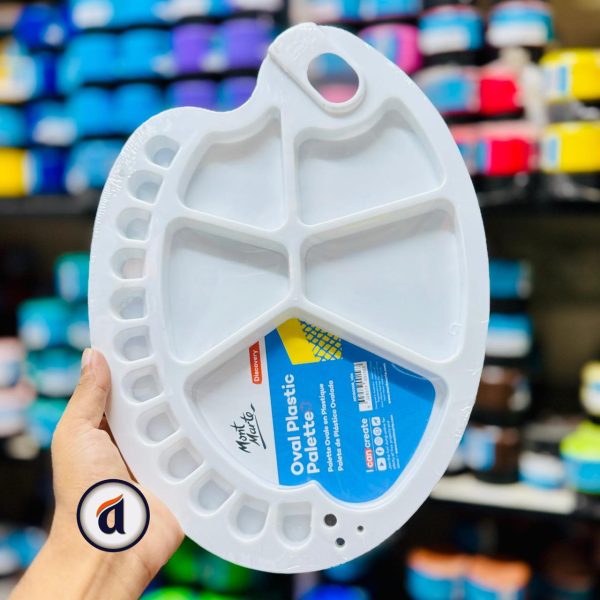 Mont Marte Oval Plastic Colour Palette 34x25cm (13.3 x 9.8in)