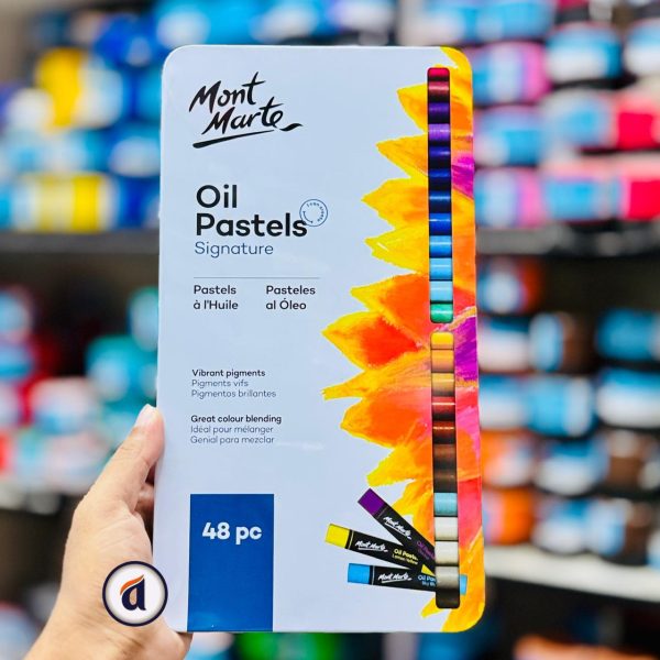 Mont Marte Oil Pastels 48pc Set Tin Box