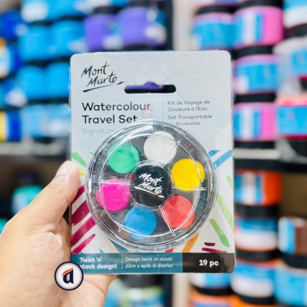 Mont Marte Watercolour Travel Set 19pc