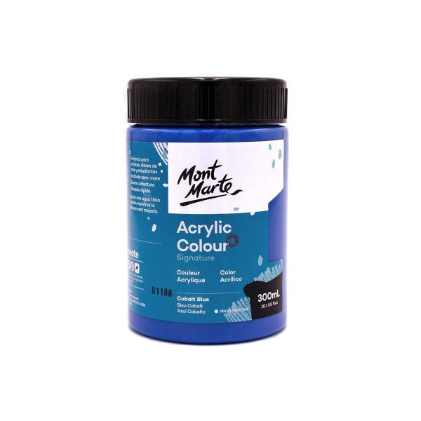 Mont Marte Acrylic Colour Paint 300ml Cobalt Blue