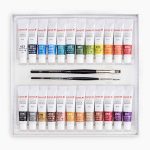 Camel Artist Acrylic Colors- 24 Shades 9ml, 1 shade in 20 ml with mediums and brushes - Image 2