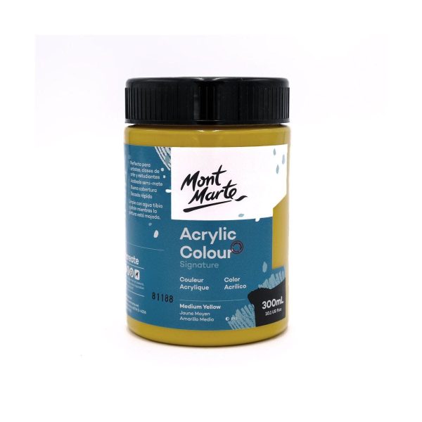 Mont Marte Acrylic Colour Paint 300ml Medium Yellow